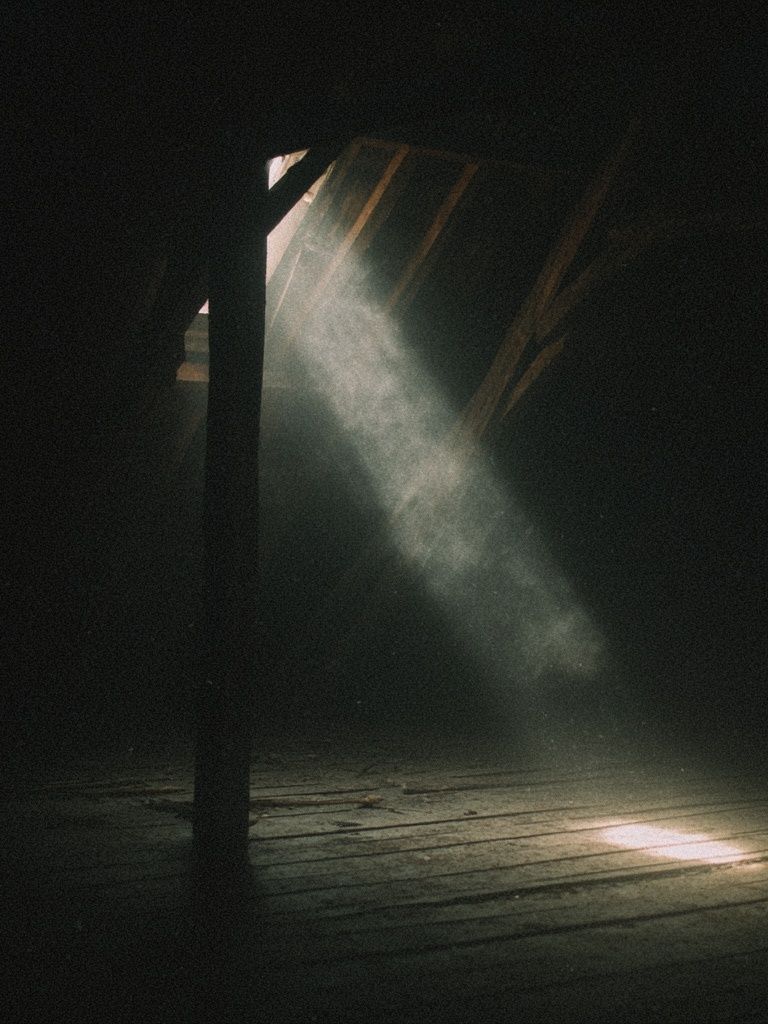 Dusty Attic Light Photography Poster. poster — photography art