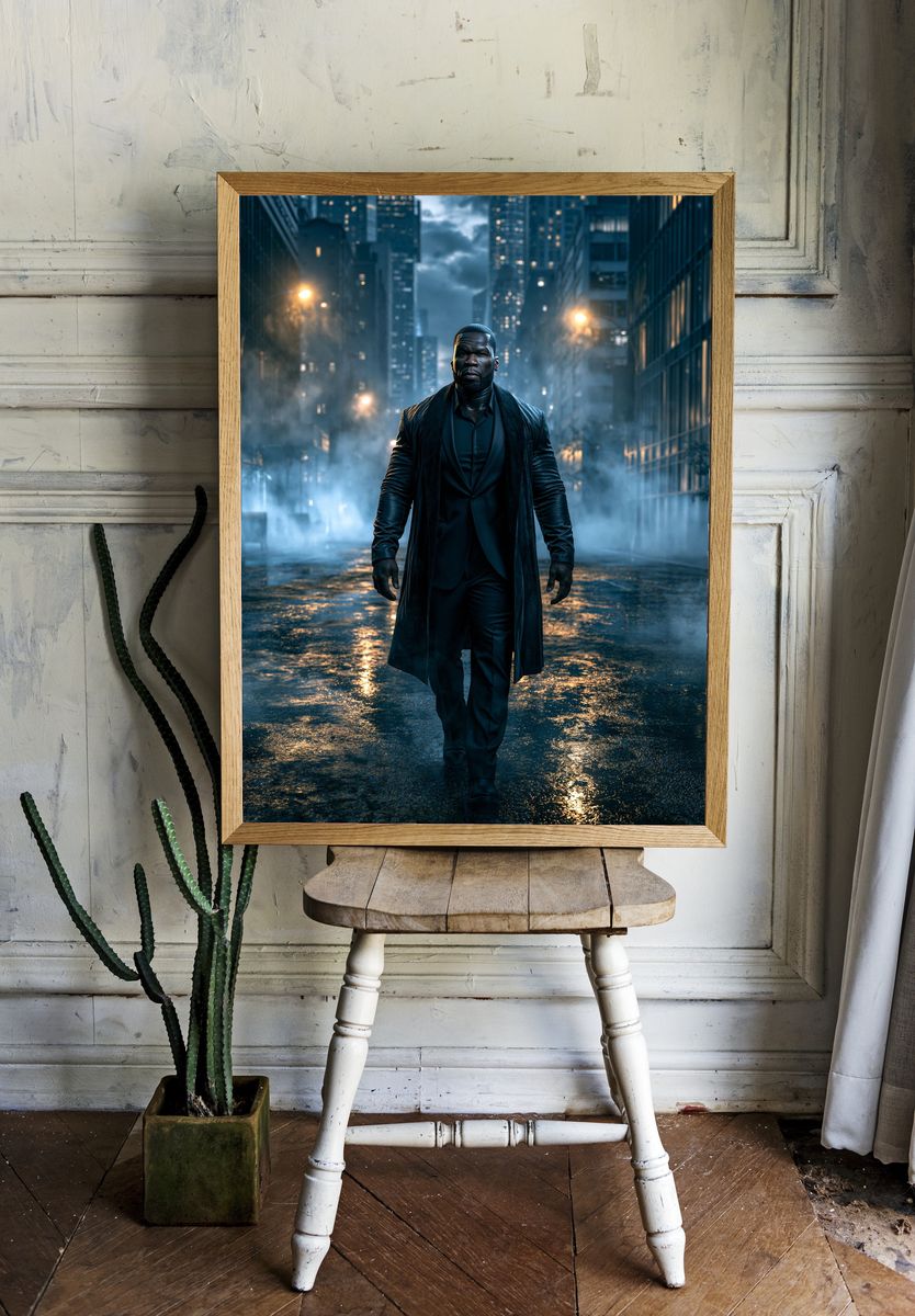Noir City Walk Photography Poster. room preview