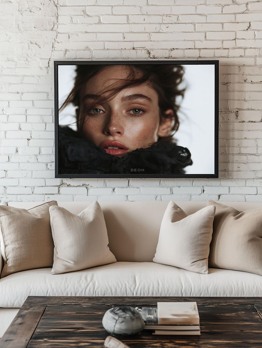 Freckled Portrait Photography Poster. room preview