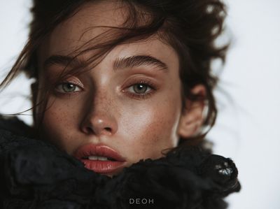 Freckled Portrait Photography Poster. poster