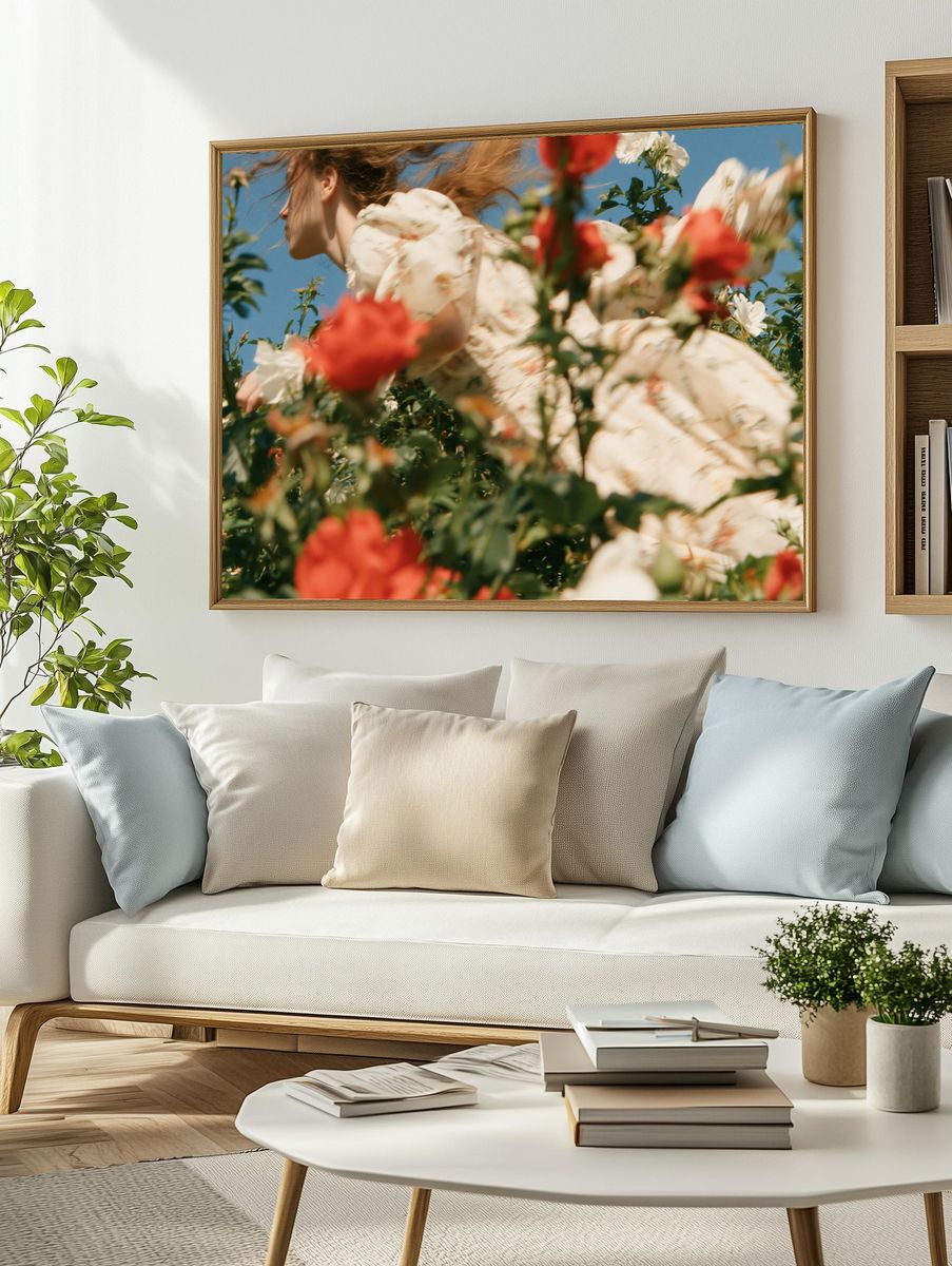 Blooming Garden Portrait Poster. — room view 2