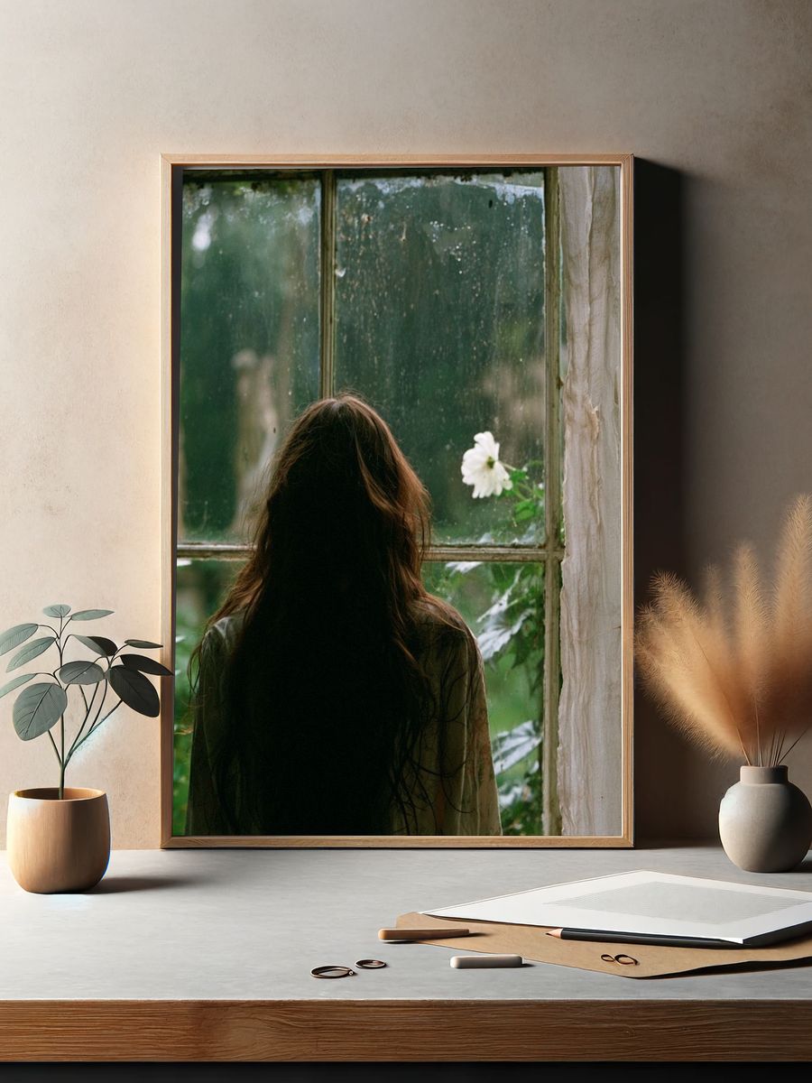 Window Silhouette Photography Poster. — room view 2