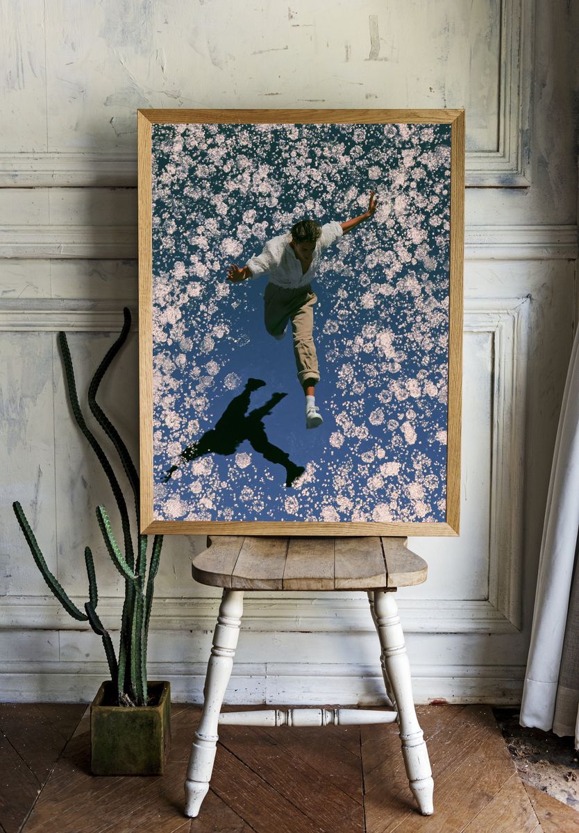 Floating Figure Photography Poster. — room view 1
