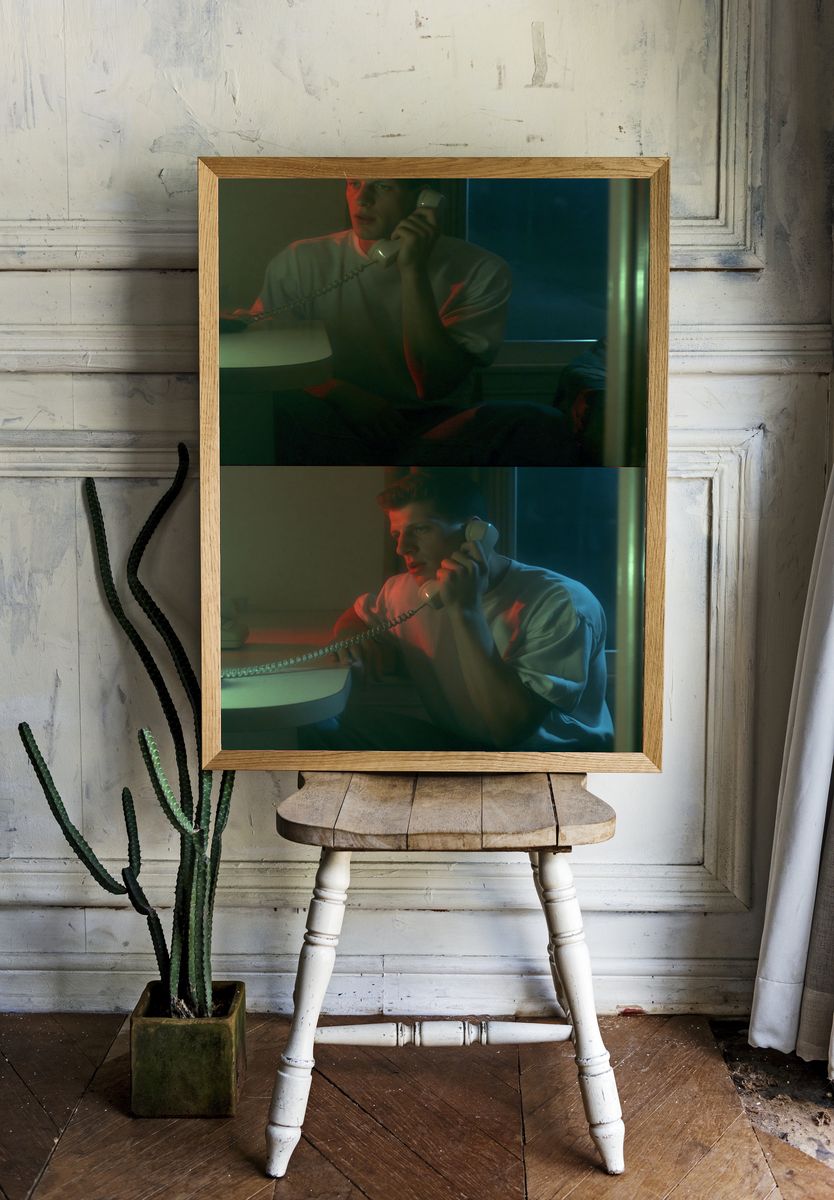 Neon Phone Call Photography Poster. room preview