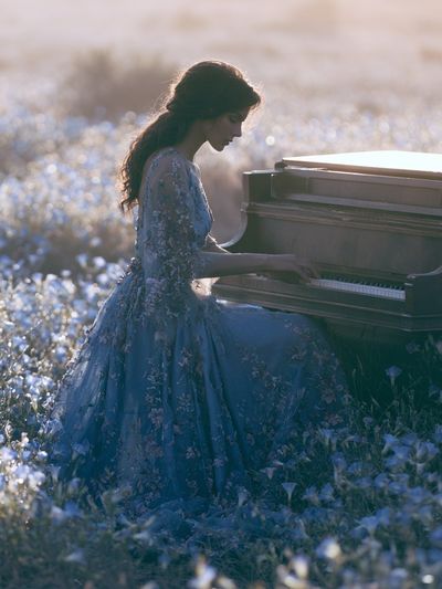 Piano in Bloom Photography Poster.