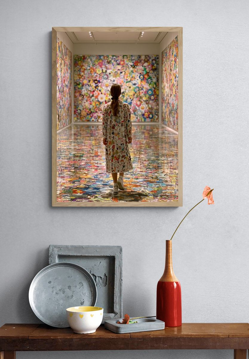 Immersive Floral Gallery Photography Poster. — room view 3