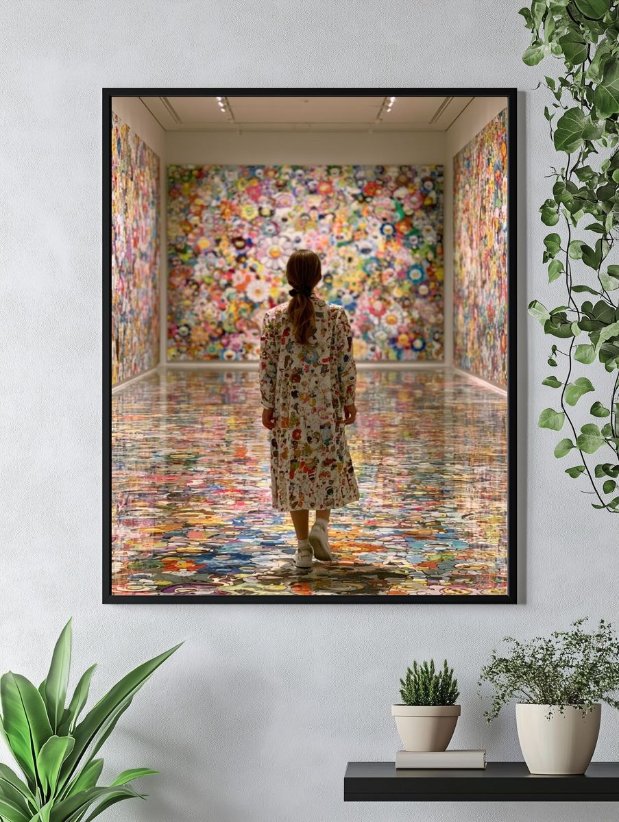 Immersive Floral Gallery Photography Poster. — room view 4