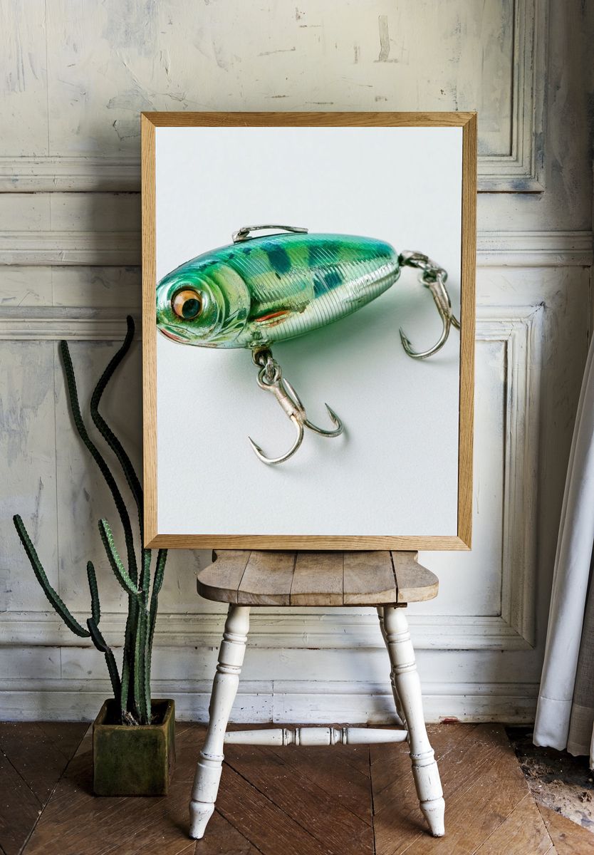Fishing Lure Photography Poster. — room view 1