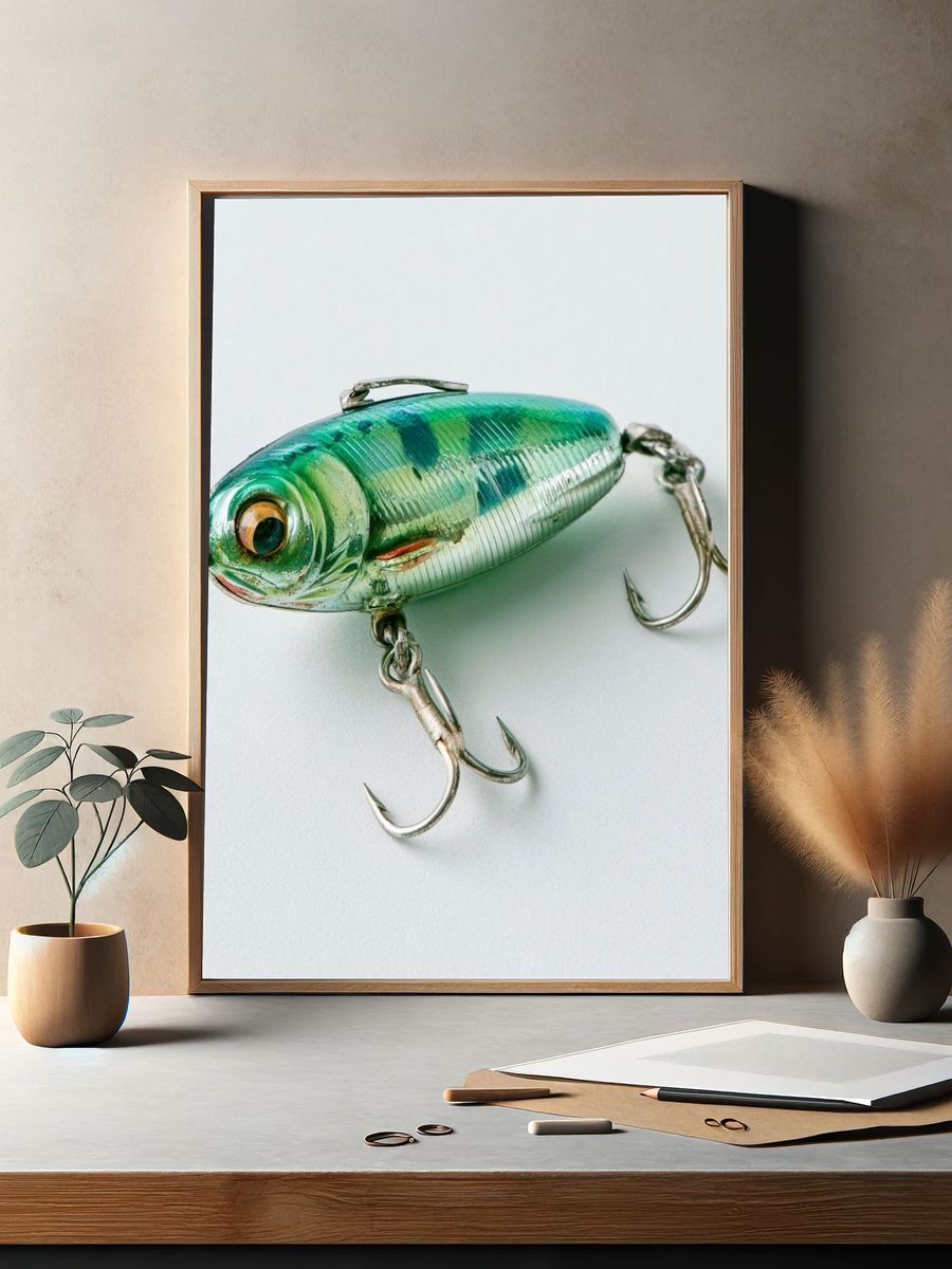 Fishing Lure Photography Poster. — room view 2