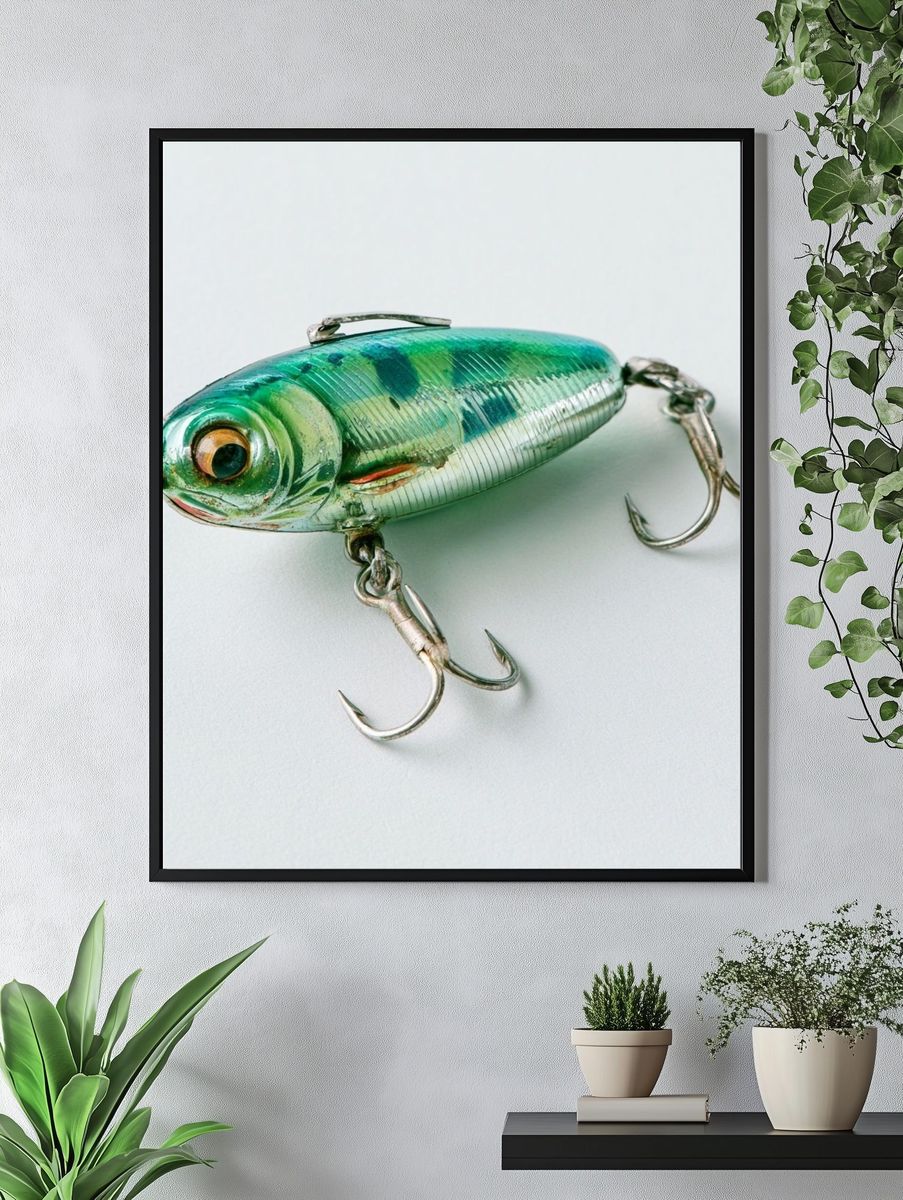 Fishing Lure Photography Poster. — room view 4