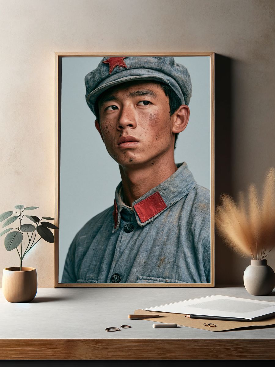 Young Soldier Portrait Photography Print. — room view 2