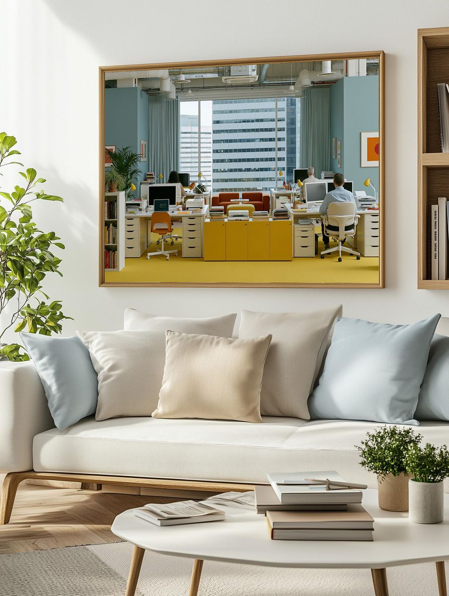 Modern Office Interior Photography Poster. — room view 2