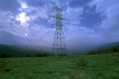 Stormy Power Lines Landscape Print. poster print