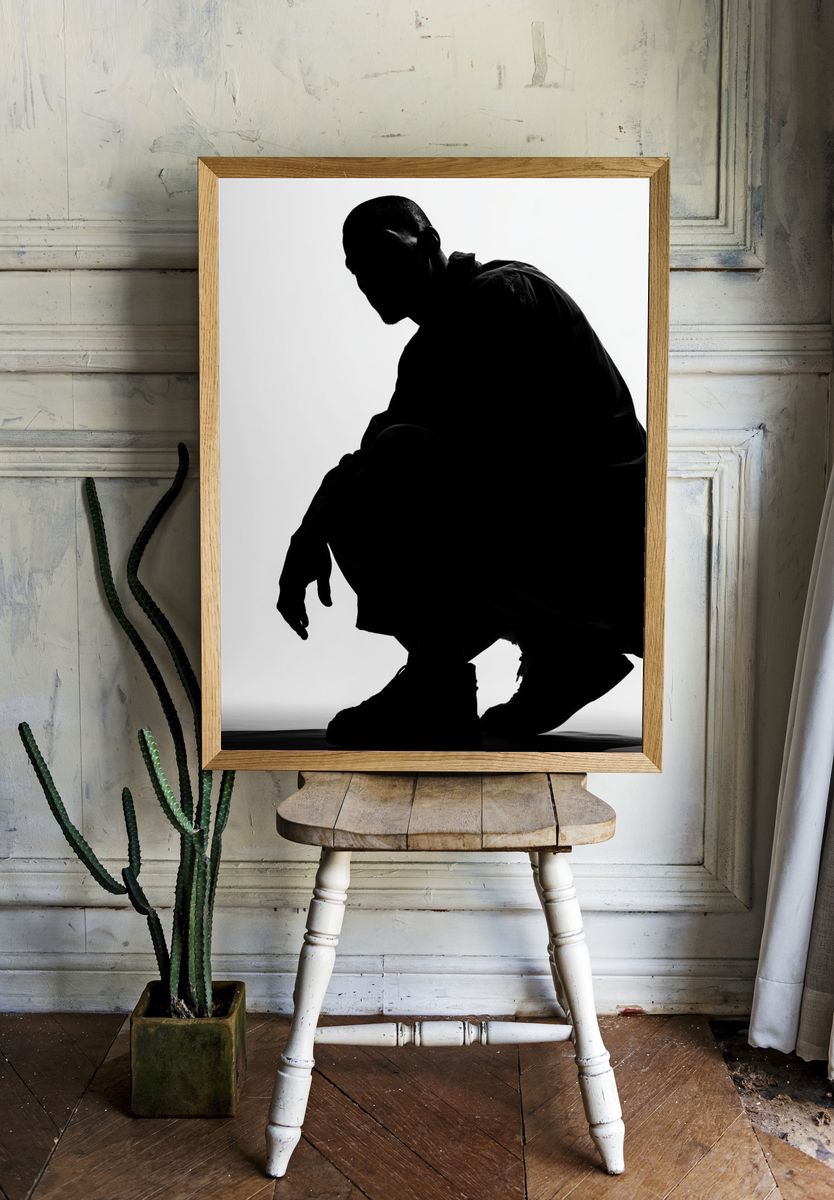 Silhouette Figure Photography Poster. — room view 1