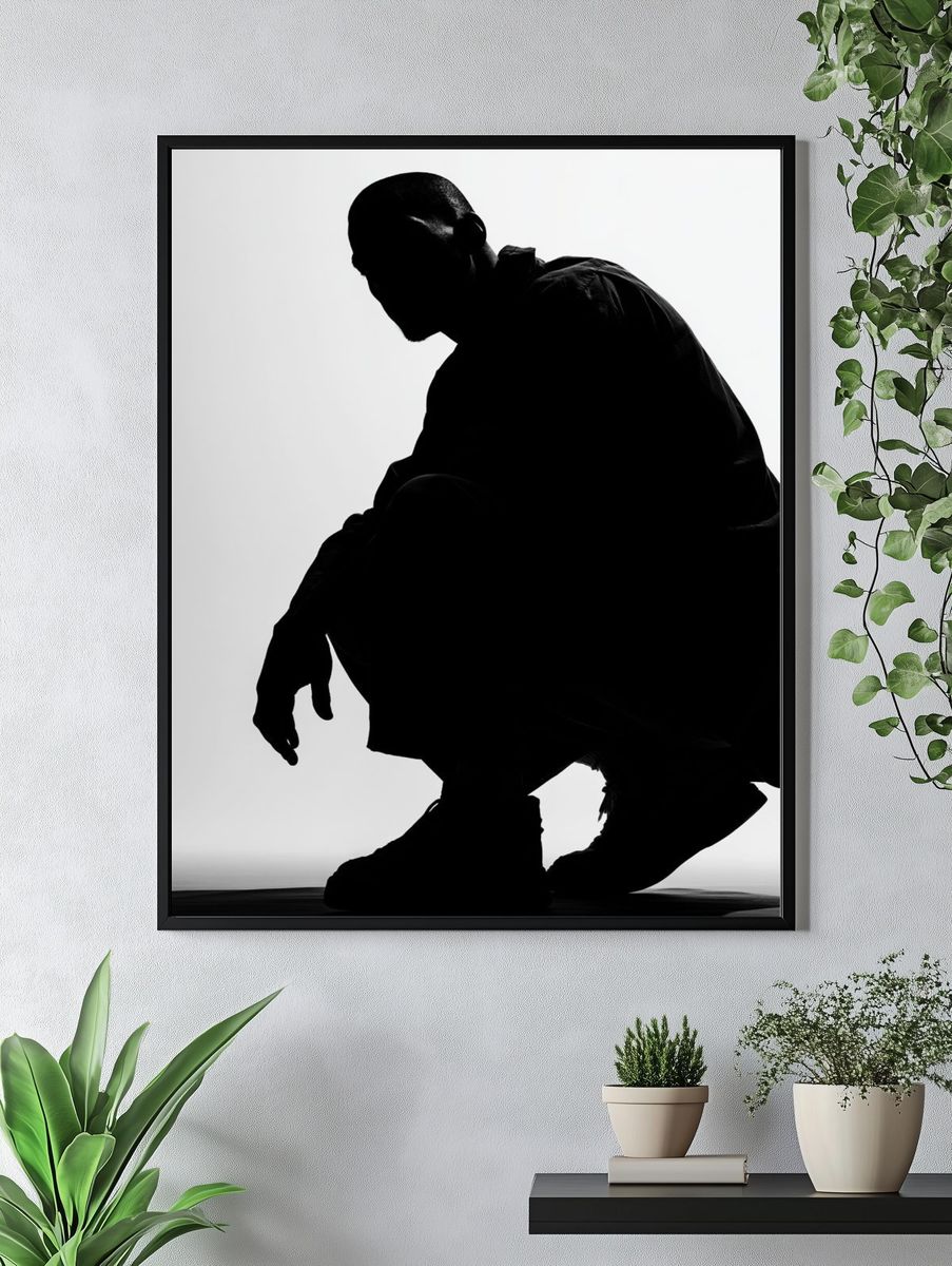 Silhouette Figure Photography Poster. — room view 4