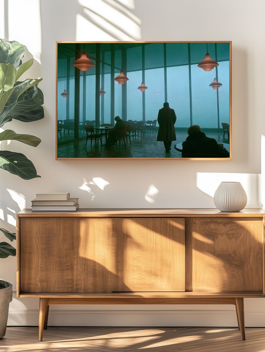 Foggy Café Interior Photography Poster. — room view 3