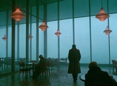 Foggy Café Interior Photography Poster.