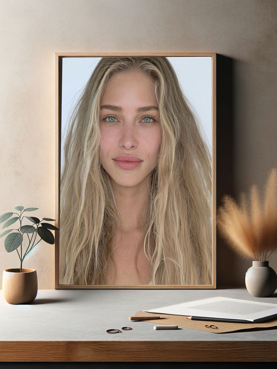 Blonde Portrait Photography Poster. — room view 2