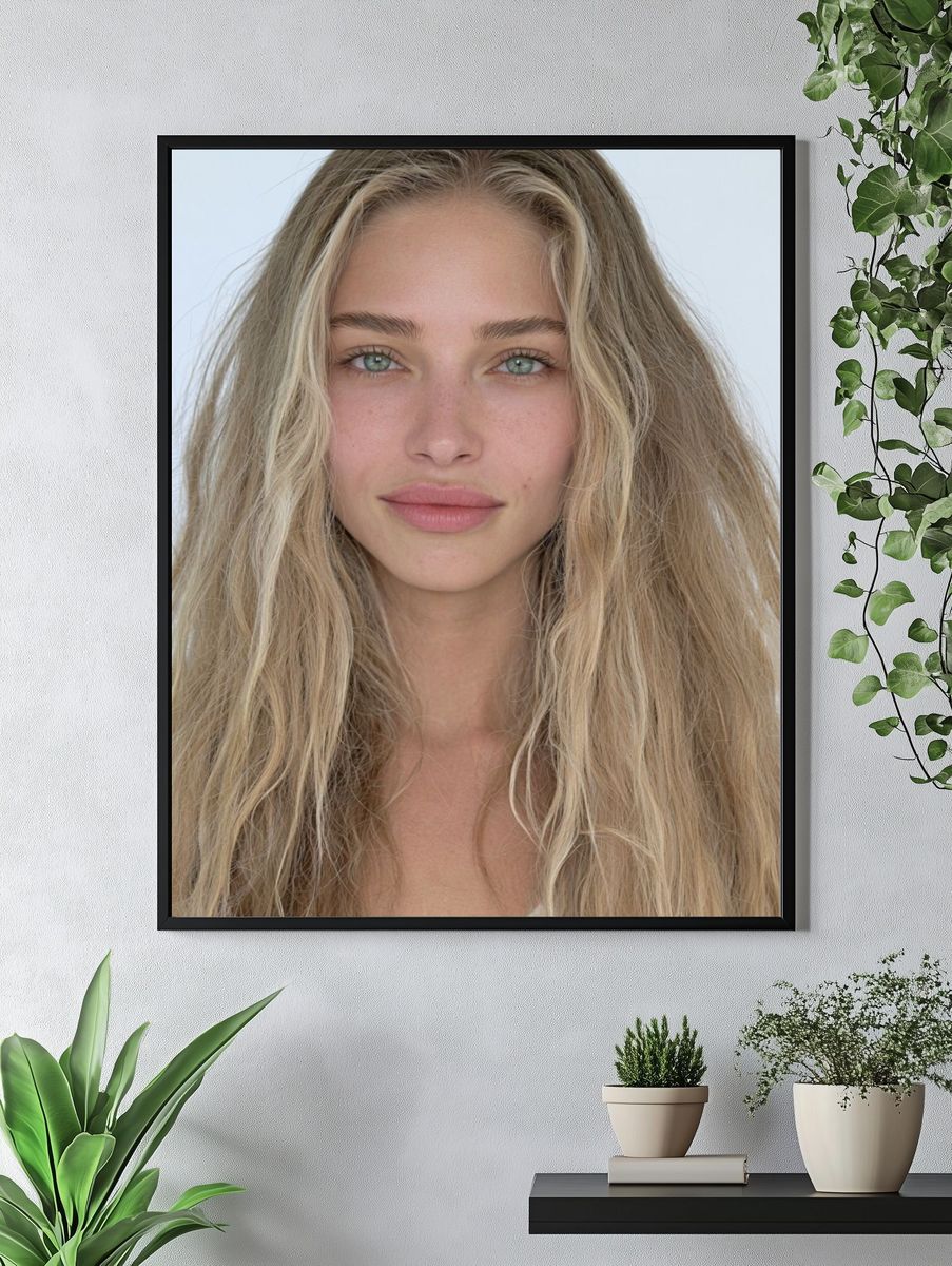 Blonde Portrait Photography Poster. — room view 4
