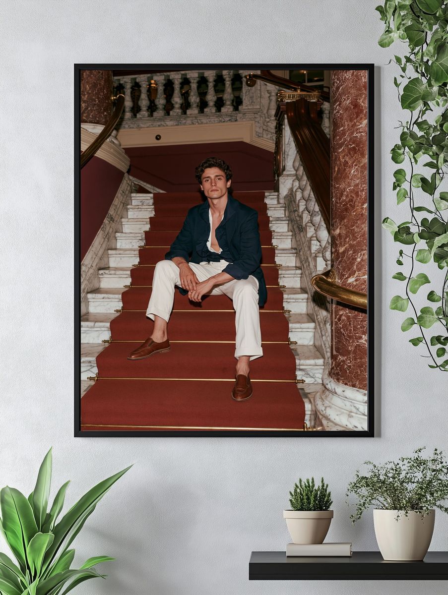 Elegant Staircase Portrait Print. — room view 4