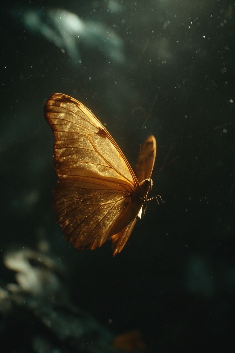 Golden Butterfly Photography Poster. poster — photography art