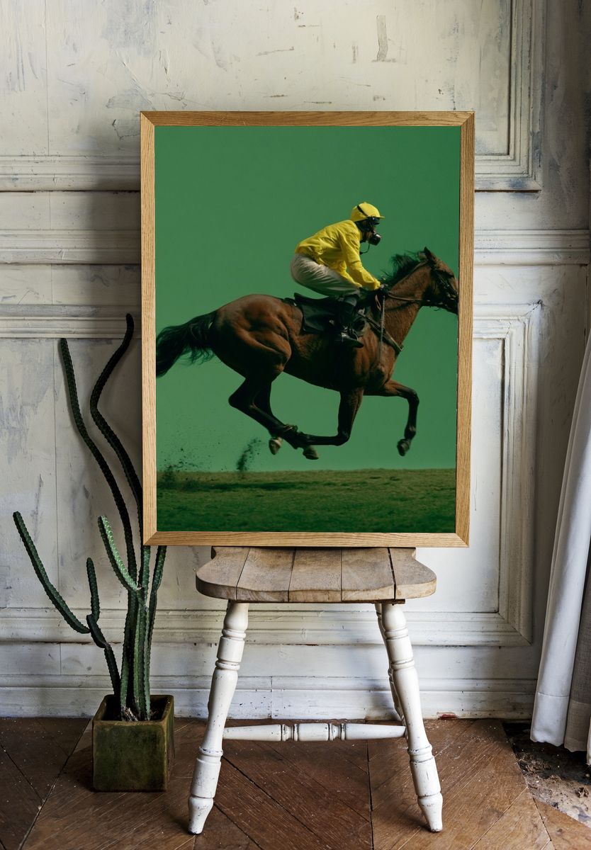 Horse Racing Jump Photography Poster. room preview