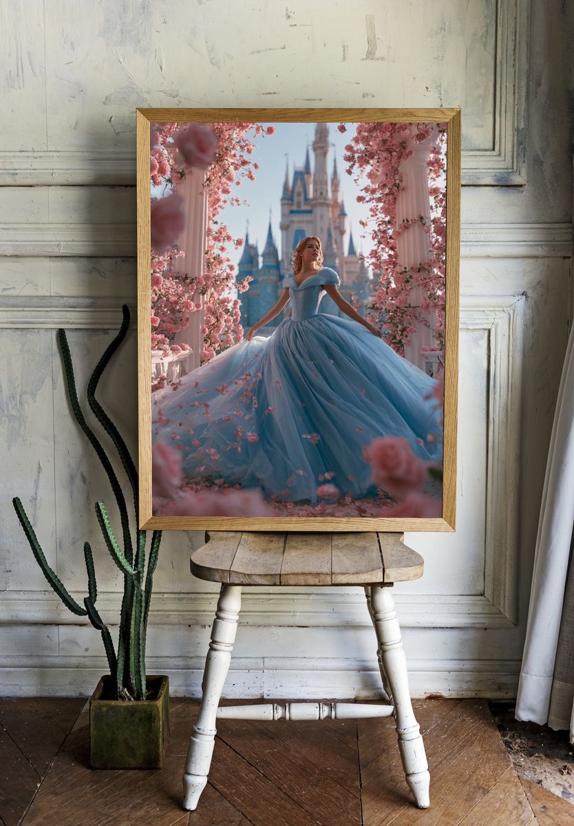 Cinderella Castle Garden Portrait Poster. — room view 1