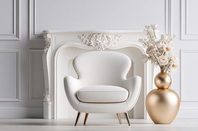 Elegant White Interior Photography Poster.