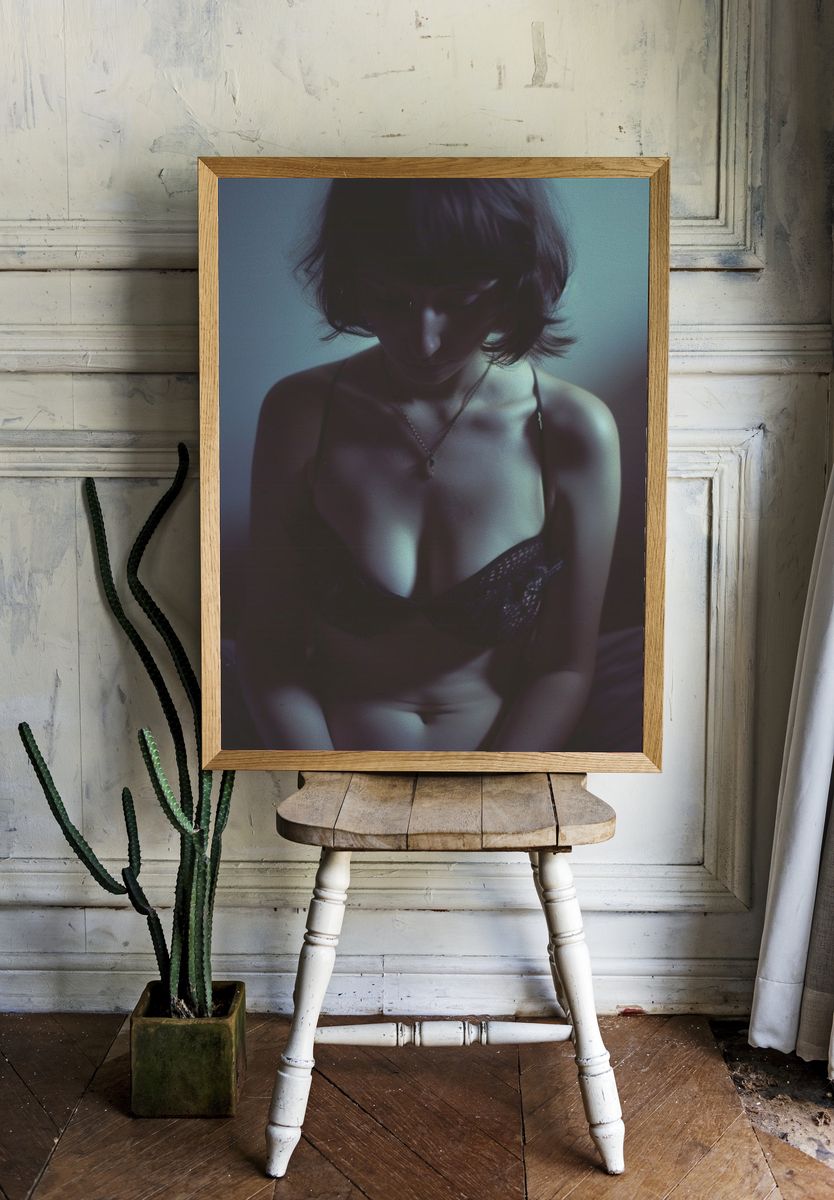 Moody Portrait Photography Poster. — room view 1