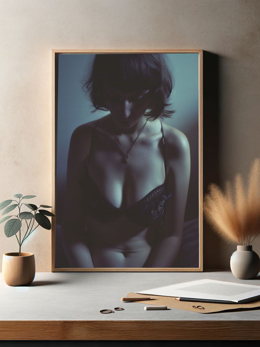 Moody Portrait Photography Poster. — room view 2