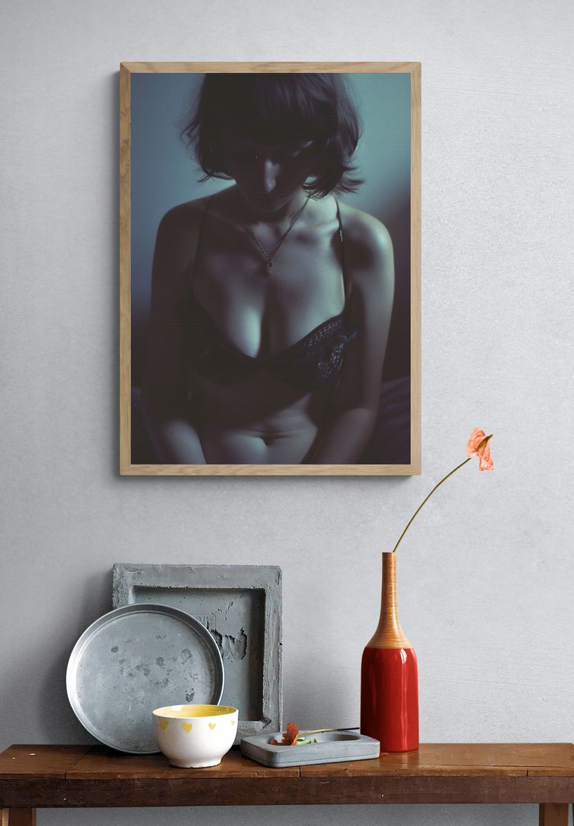Moody Portrait Photography Poster. — room view 3