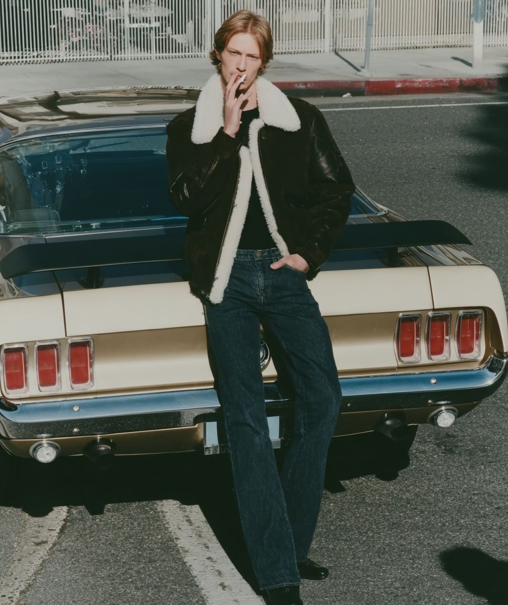 Vintage Mustang Street Portrait Poster. poster detail