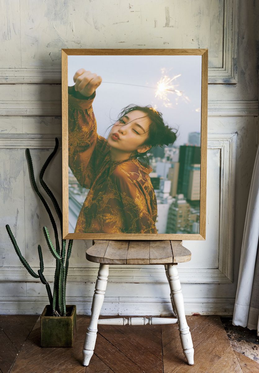 Gothic Cosplay Portrait Print. room preview