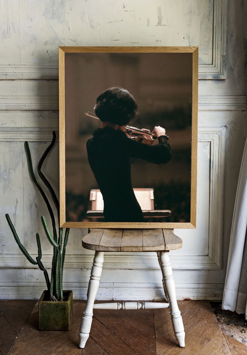 Violinist on Stage Photography Poster. — room view 1