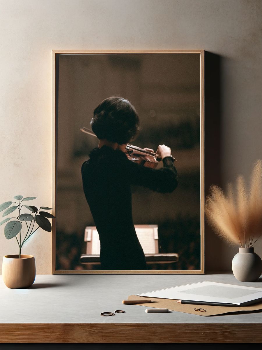 Violinist on Stage Photography Poster. — room view 2