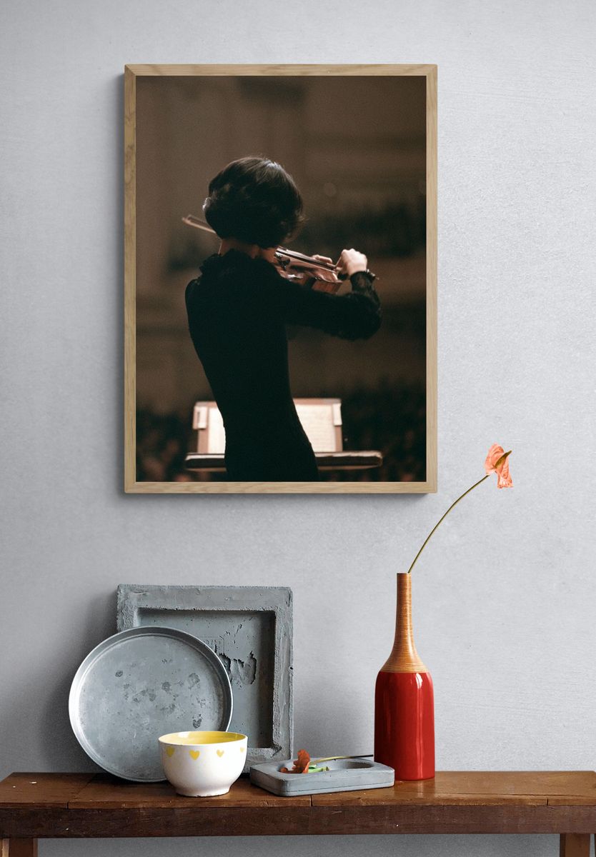 Violinist on Stage Photography Poster. — room view 3
