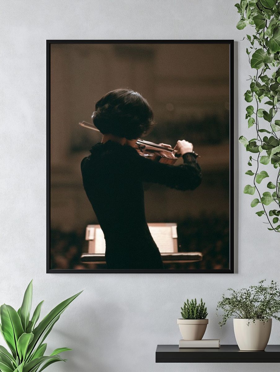 Violinist on Stage Photography Poster. — room view 4