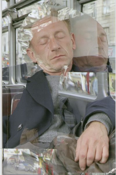 Sleeping Man Collage Photography Poster. poster print
