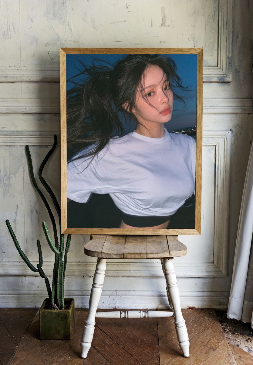 Windblown Portrait Photography Poster. — room view 1