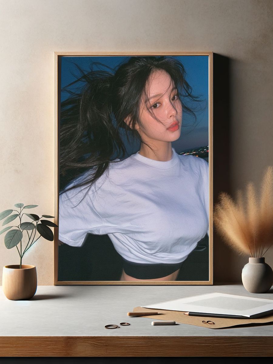 Windblown Portrait Photography Poster. — room view 2