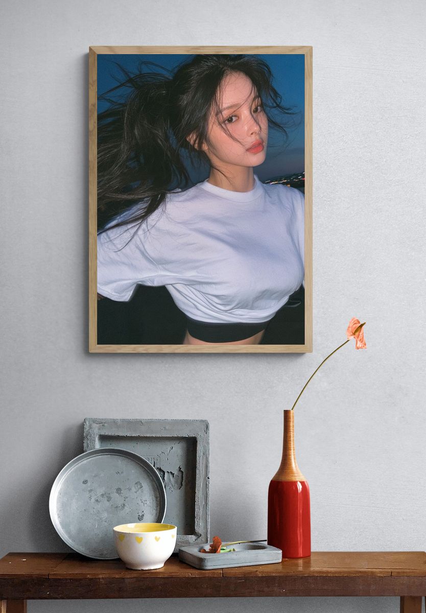 Windblown Portrait Photography Poster. — room view 3