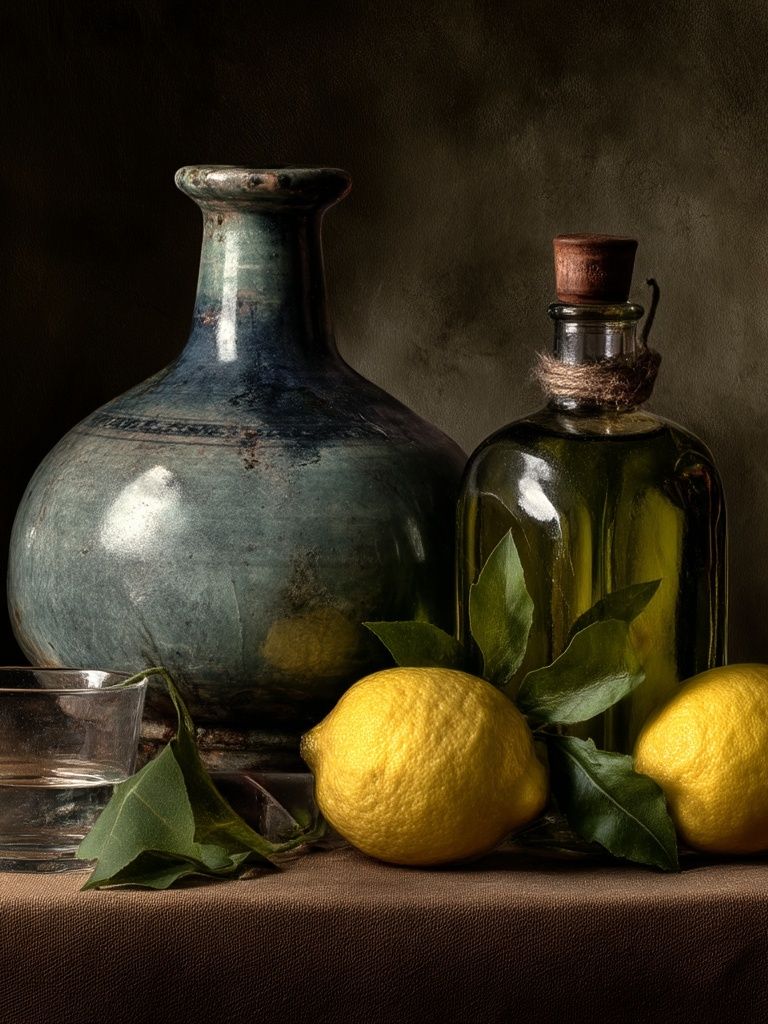 Lemons Still Life Photography Poster. poster detail