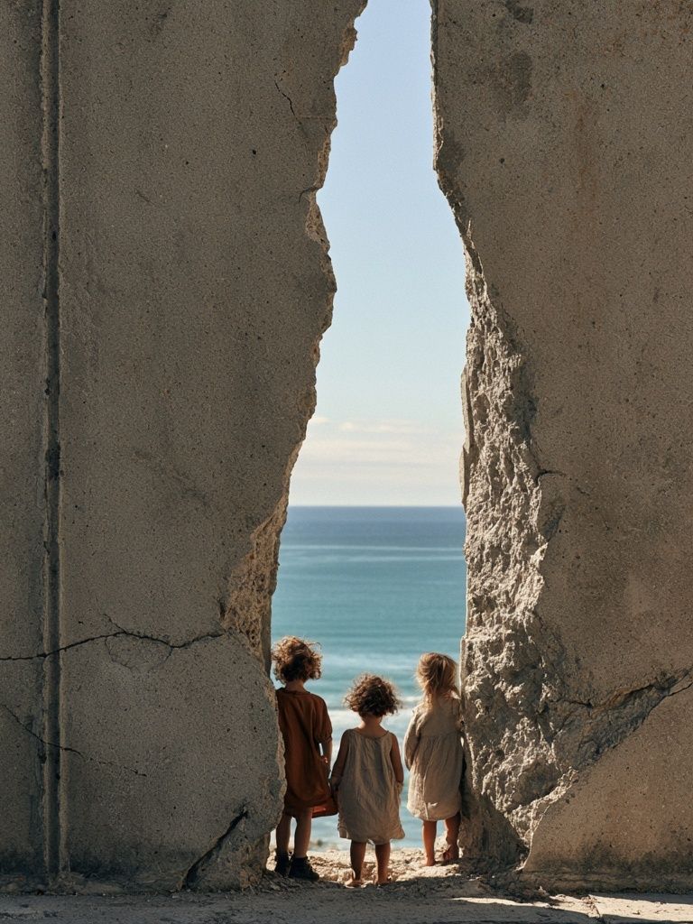 Children by the Sea Photography Poster. poster — photography art