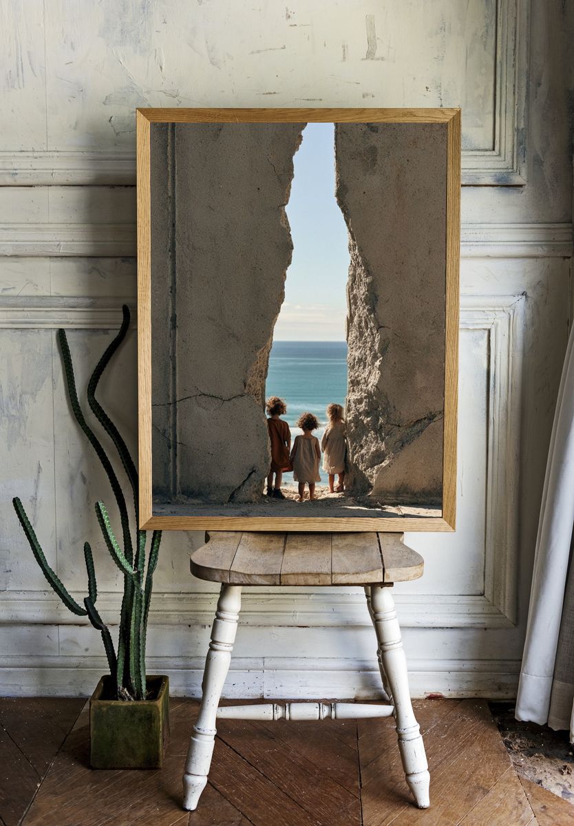 Children by the Sea Photography Poster. room preview