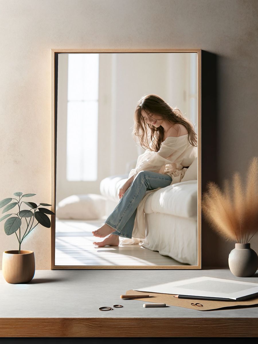 Soft Morning Portrait Print. — room view 2