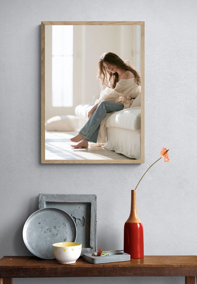 Soft Morning Portrait Print. — room view 3
