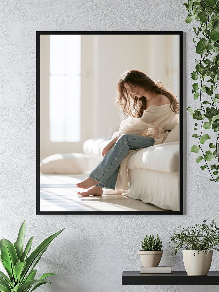 Soft Morning Portrait Print. — room view 4