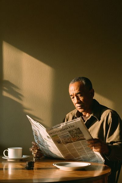 Sunlit Morning Reader Photography Poster. poster print