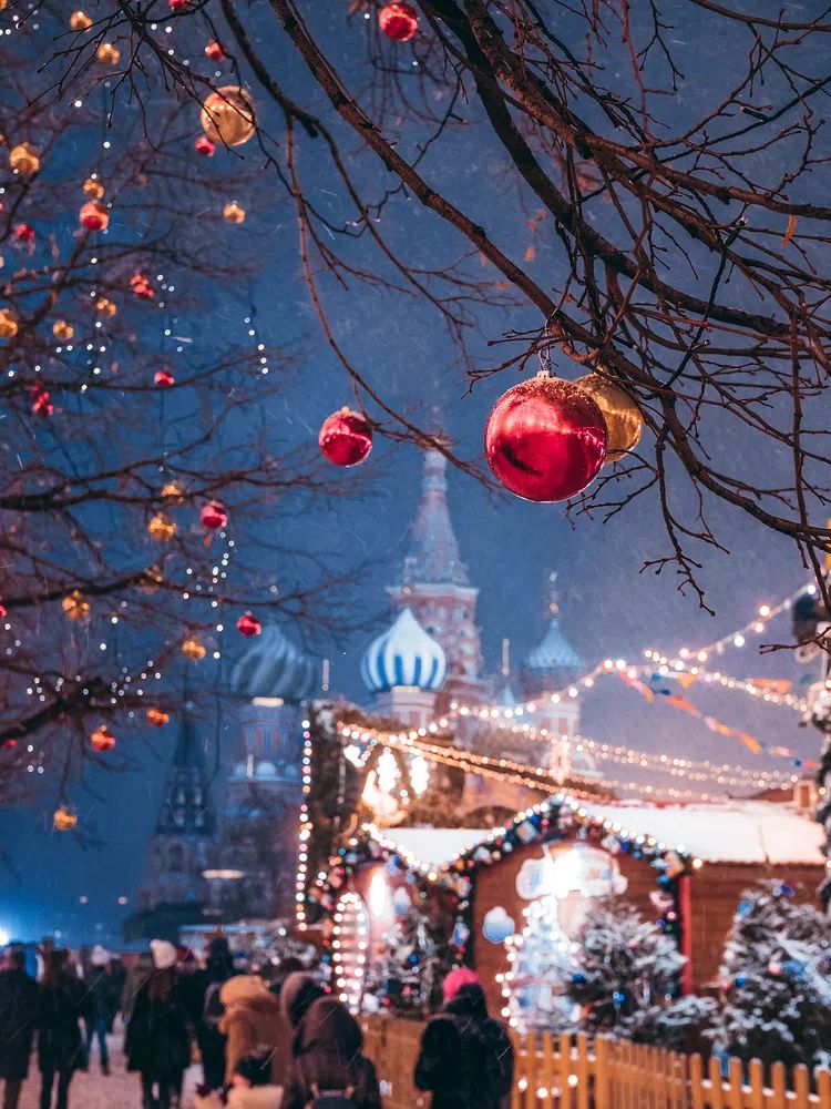 Winter Market in Moscow Photography Poster. poster — photography art