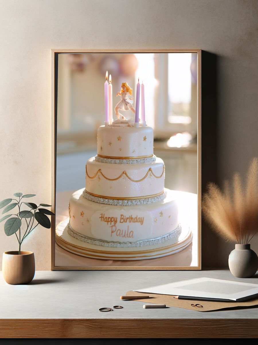 Birthday Cake Celebration Photography Poster. — room view 2